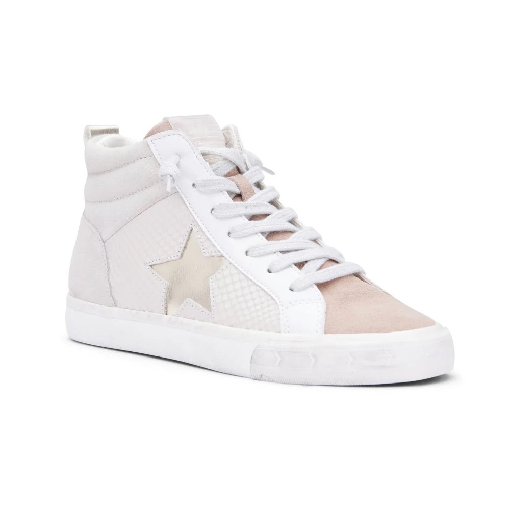 Vintage Havana Axel blush taupe faux snakeskin hi-top sneakers slip on sz 8.5